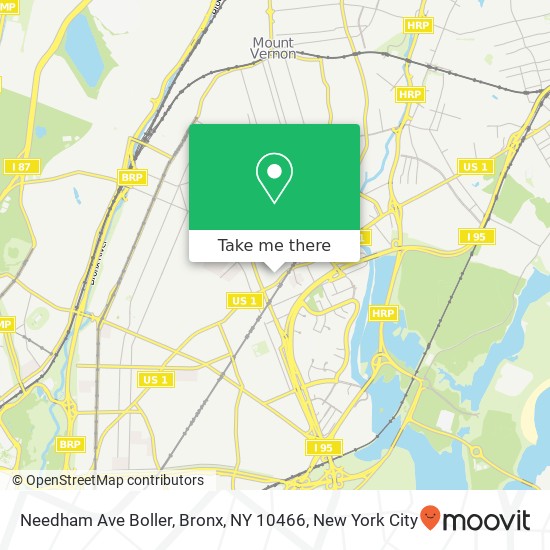Mapa de Needham Ave Boller, Bronx, NY 10466