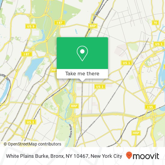 Mapa de White Plains Burke, Bronx, NY 10467