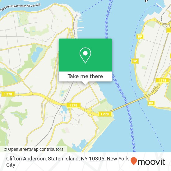 Mapa de Clifton Anderson, Staten Island, NY 10305