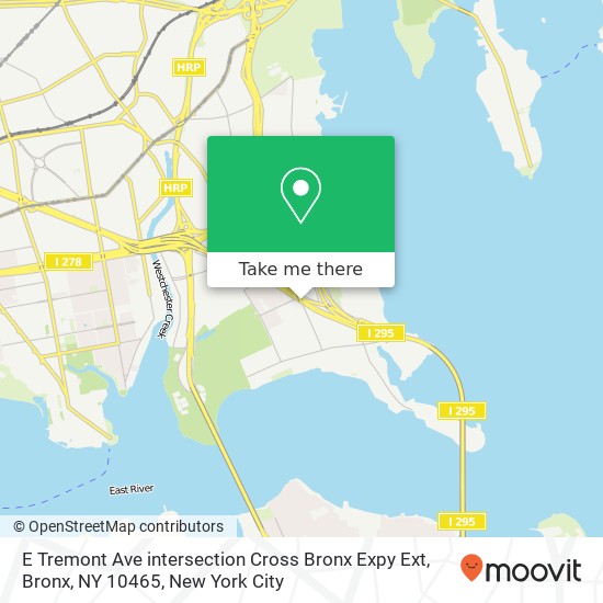 E Tremont Ave intersection Cross Bronx Expy Ext, Bronx, NY 10465 map