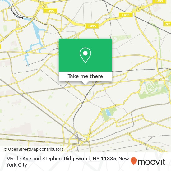 Mapa de Myrtle Ave and Stephen, Ridgewood, NY 11385