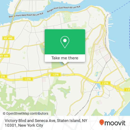 Mapa de Victory Blvd and Seneca Ave, Staten Island, NY 10301