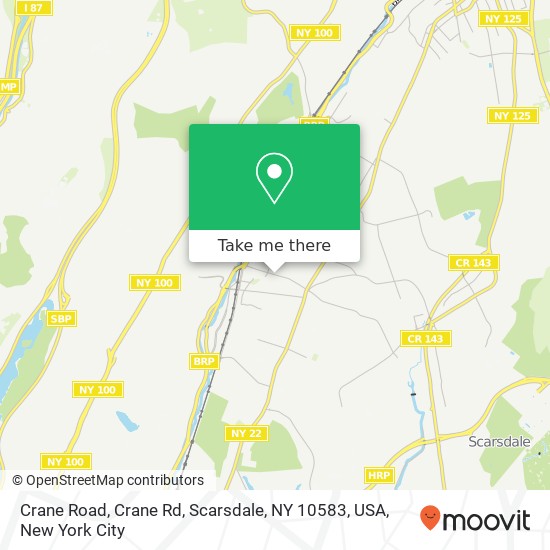 Mapa de Crane Road, Crane Rd, Scarsdale, NY 10583, USA