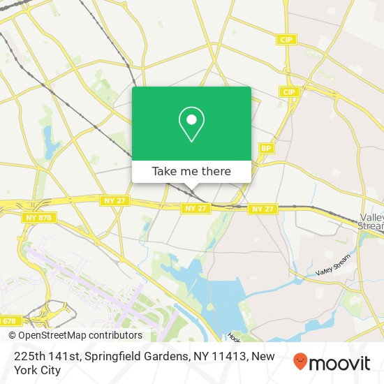 Mapa de 225th 141st, Springfield Gardens, NY 11413