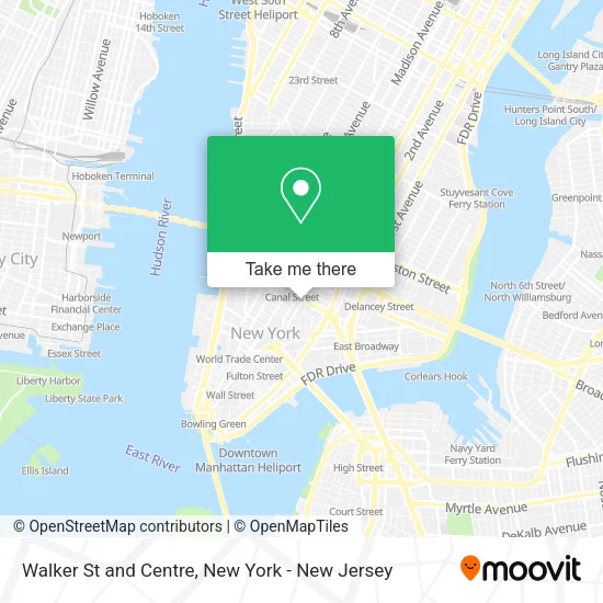 Walker St and Centre map