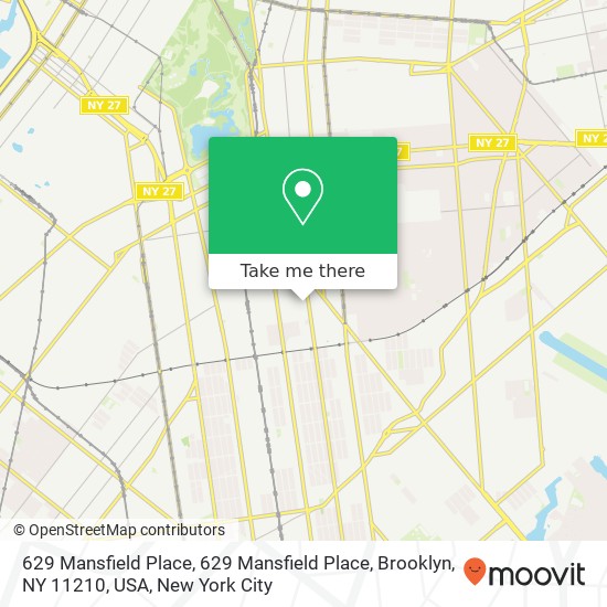 629 Mansfield Place, 629 Mansfield Place, Brooklyn, NY 11210, USA map