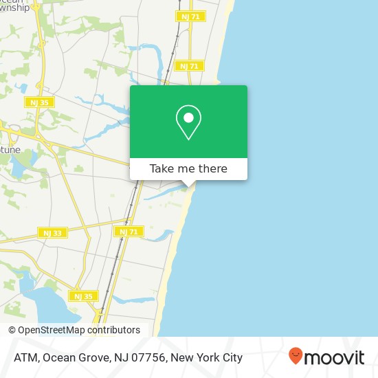 Mapa de ATM, Ocean Grove, NJ 07756