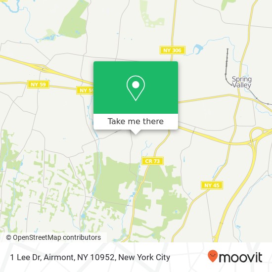 Mapa de 1 Lee Dr, Airmont, NY 10952
