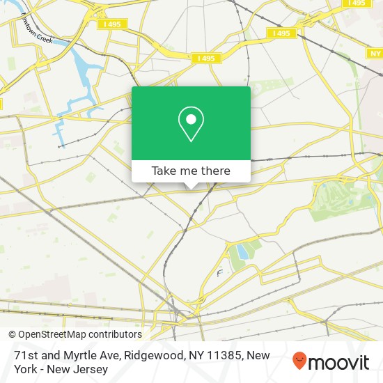 Mapa de 71st and Myrtle Ave, Ridgewood, NY 11385