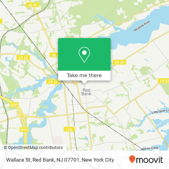 Mapa de Wallace St, Red Bank, NJ 07701