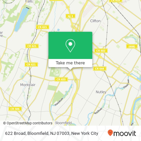 622 Broad, Bloomfield, NJ 07003 map