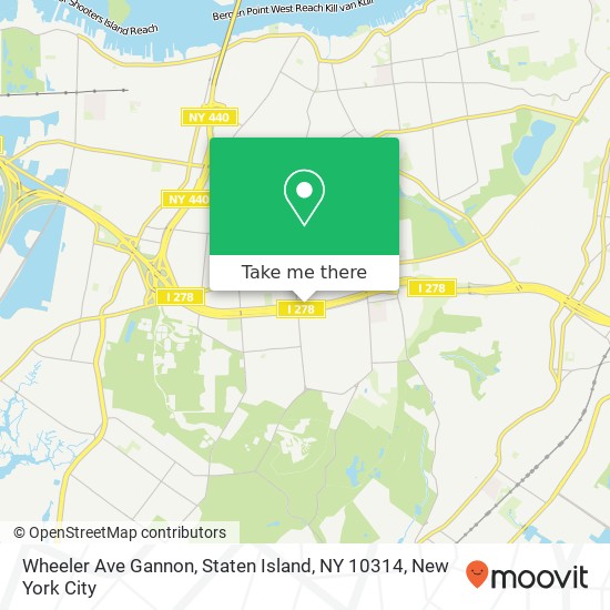 Mapa de Wheeler Ave Gannon, Staten Island, NY 10314