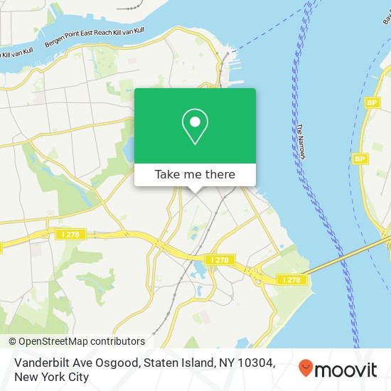 Vanderbilt Ave Osgood, Staten Island, NY 10304 map