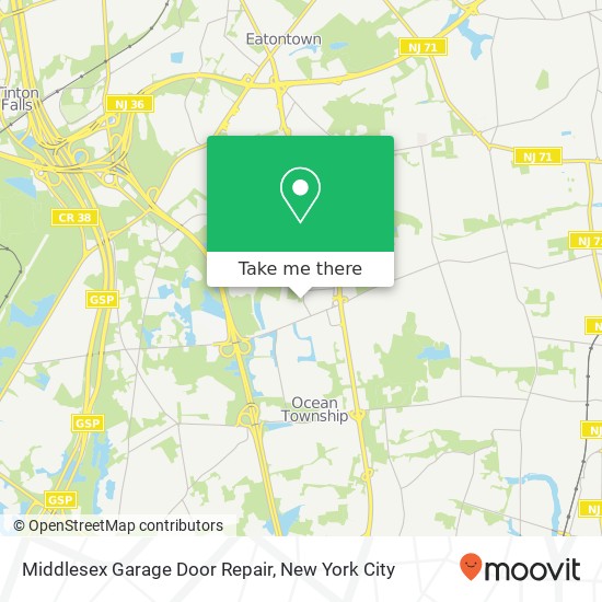 Mapa de Middlesex Garage Door Repair, Cindy Ln