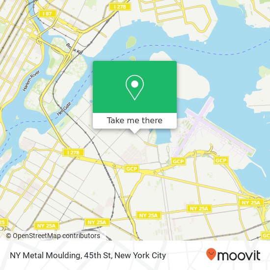 Mapa de NY Metal Moulding, 45th St