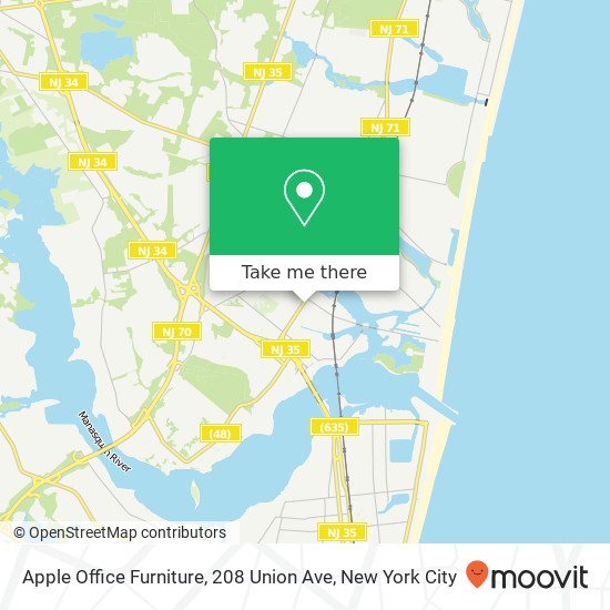 Apple Office Furniture, 208 Union Ave map