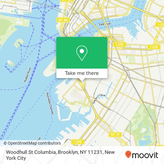 Woodhull St Columbia, Brooklyn, NY 11231 map