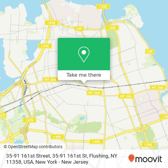 Mapa de 35-91 161st Street, 35-91 161st St, Flushing, NY 11358, USA
