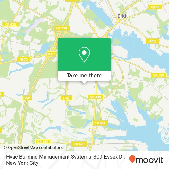 Mapa de Hvac Building Management Systems, 309 Essex Dr