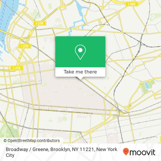 Mapa de Broadway / Greene, Brooklyn, NY 11221