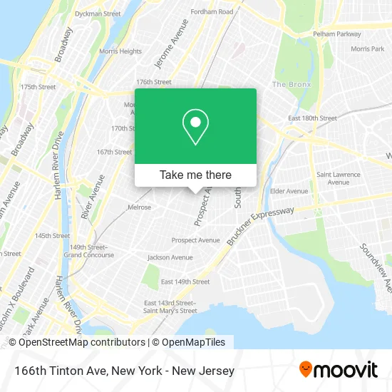 Mapa de 166th Tinton Ave