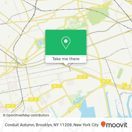 Mapa de Conduit Autumn, Brooklyn, NY 11208