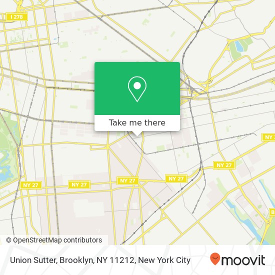 Mapa de Union Sutter, Brooklyn, NY 11212