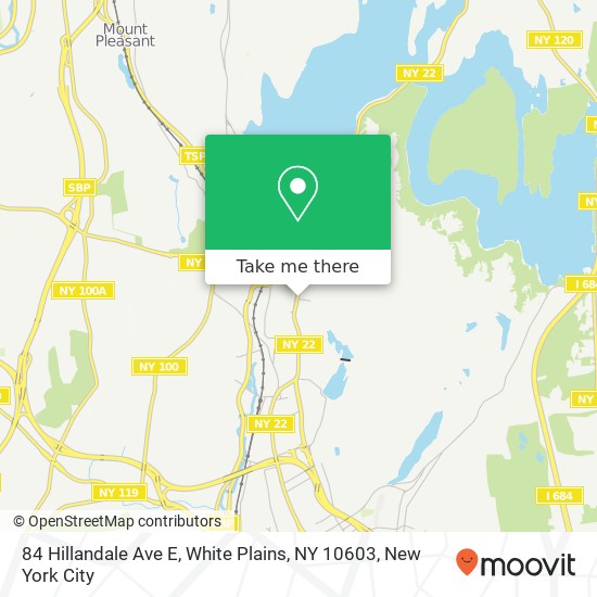 84 Hillandale Ave E, White Plains, NY 10603 map