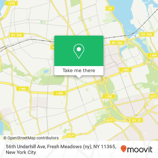 56th Underhill Ave, Fresh Meadows (ny), NY 11365 map