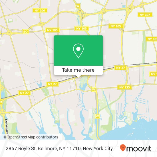 Mapa de 2867 Royle St, Bellmore, NY 11710