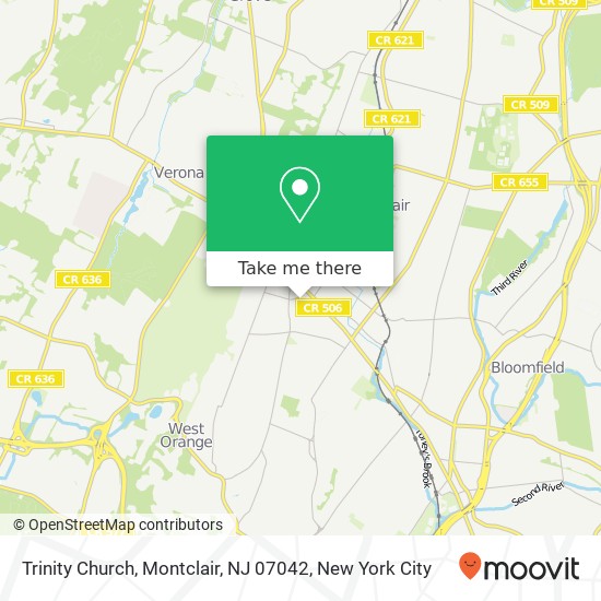 Trinity Church, Montclair, NJ 07042 map