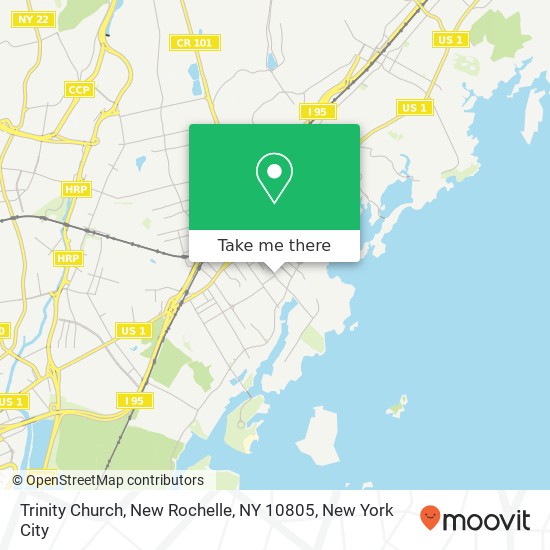 Mapa de Trinity Church, New Rochelle, NY 10805