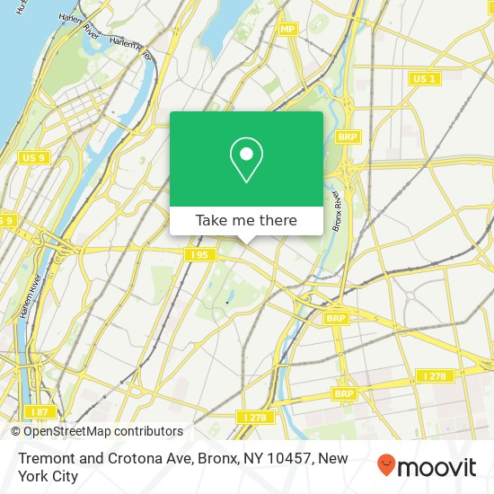 Tremont and Crotona Ave, Bronx, NY 10457 map