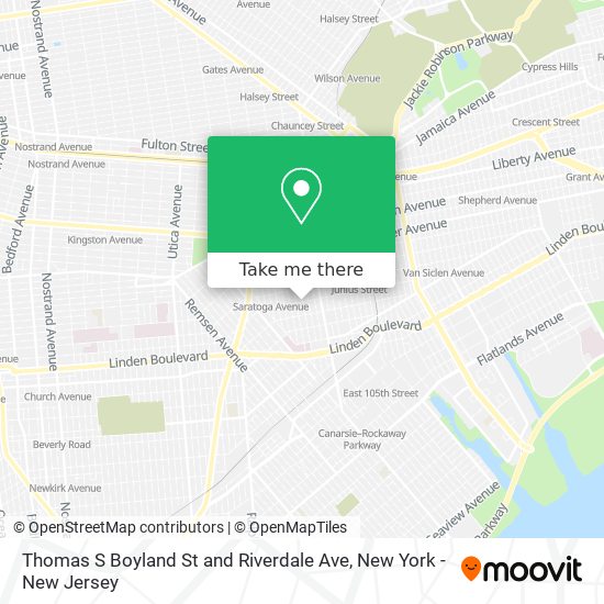 Thomas S Boyland St and Riverdale Ave map