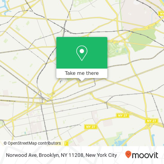 Norwood Ave, Brooklyn, NY 11208 map