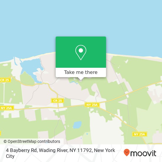 Mapa de 4 Bayberry Rd, Wading River, NY 11792
