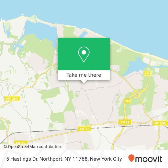 Mapa de 5 Hastings Dr, Northport, NY 11768
