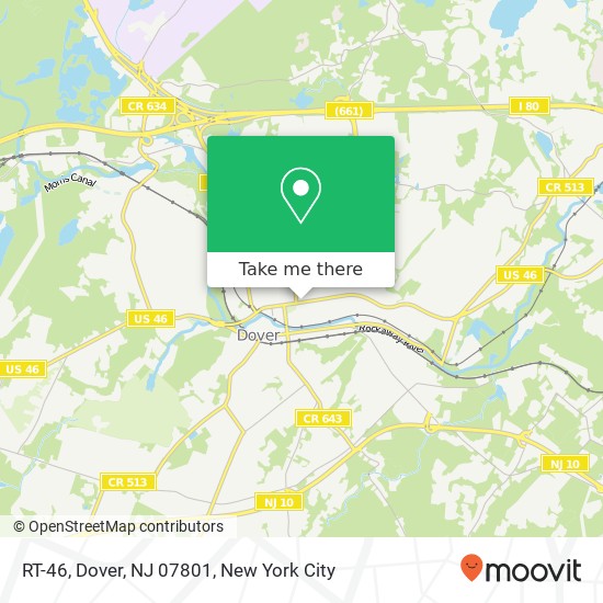 Mapa de RT-46, Dover, NJ 07801