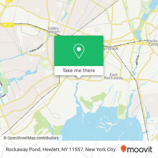 Mapa de Rockaway Pond, Hewlett, NY 11557