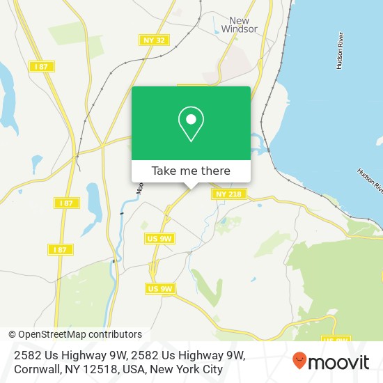 2582 Us Highway 9W, 2582 Us Highway 9W, Cornwall, NY 12518, USA map