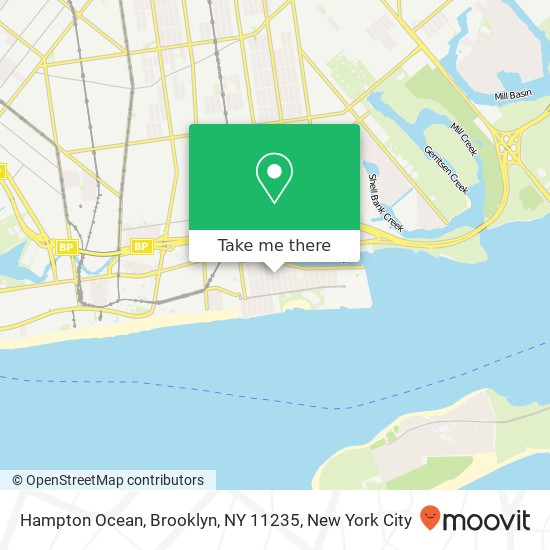 Mapa de Hampton Ocean, Brooklyn, NY 11235