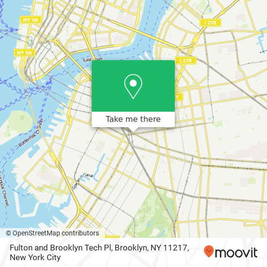 Fulton and Brooklyn Tech Pl, Brooklyn, NY 11217 map