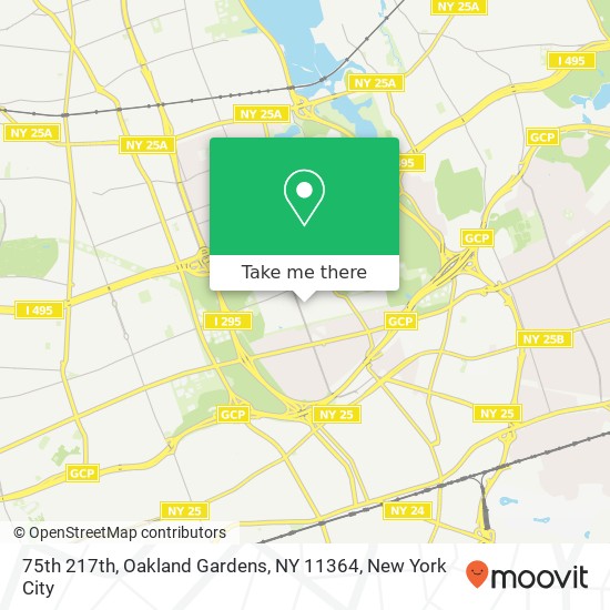 Mapa de 75th 217th, Oakland Gardens, NY 11364