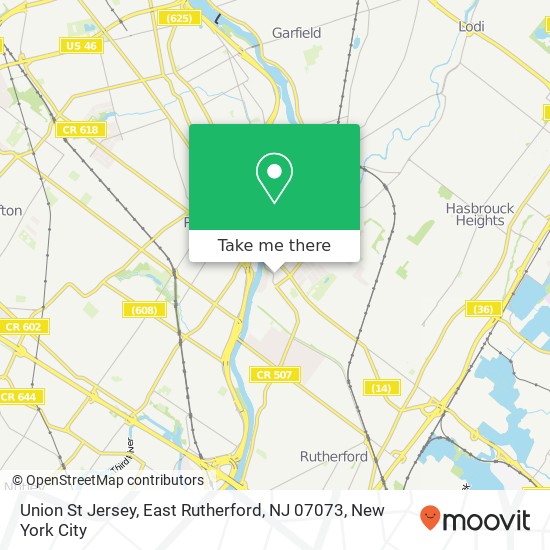 Union St Jersey, East Rutherford, NJ 07073 map