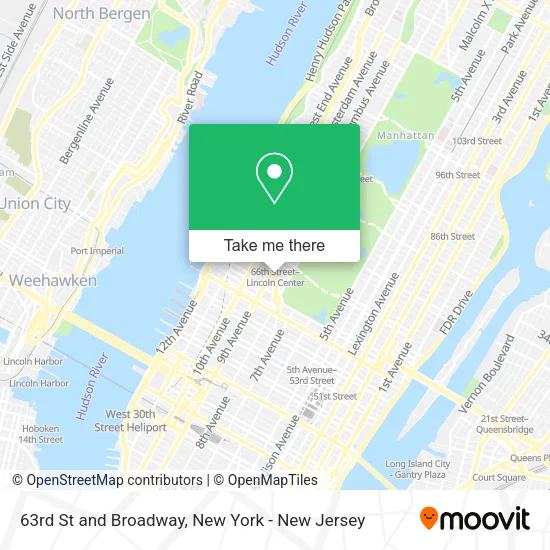 Mapa de 63rd St and Broadway
