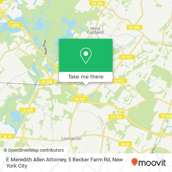 Mapa de E Meredith Allen Attorney, 5 Becker Farm Rd