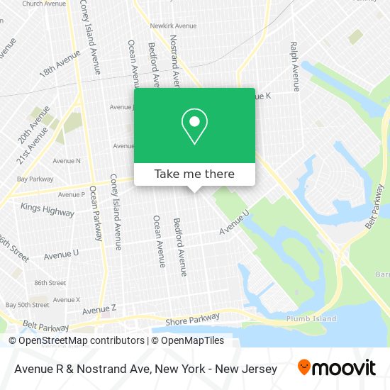 Mapa de Avenue R & Nostrand Ave