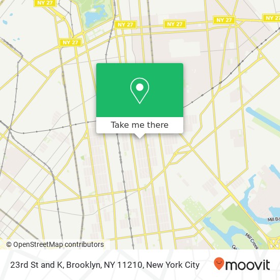 Mapa de 23rd St and K, Brooklyn, NY 11210