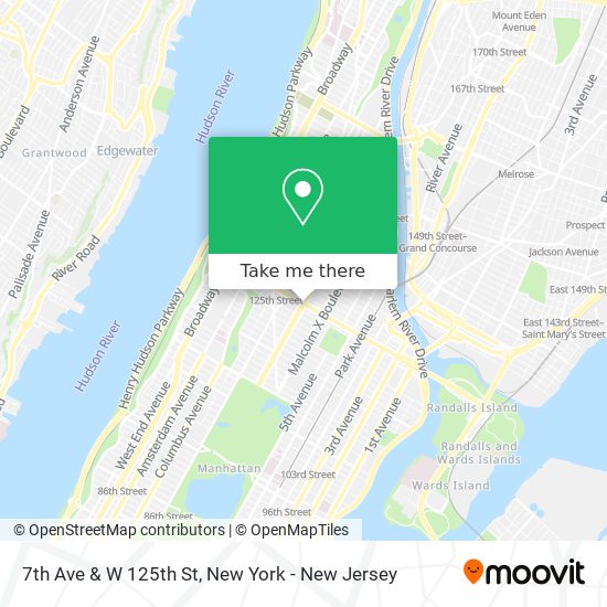 7th Ave & W 125th St map