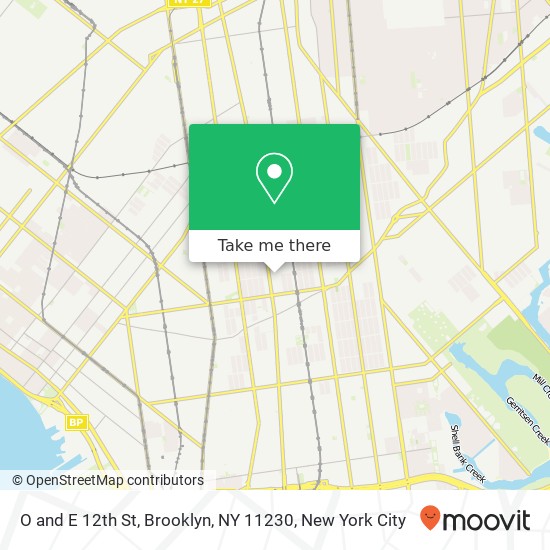 Mapa de O and E 12th St, Brooklyn, NY 11230